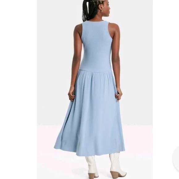 NWT Universal Thread Sky Blue Sleeveless Maxi Dress size M - Picture 2 of 10